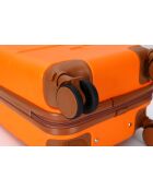 Preiswerter Kabinenkoffer mit 4 Doppelrollen Starliner orange - 40 cm