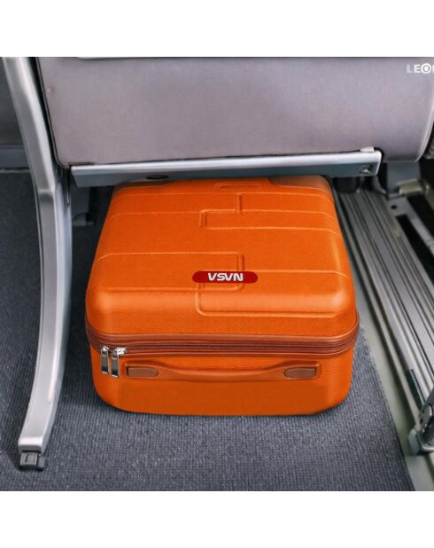 Preiswerter Kabinenkoffer mit 4 Doppelrollen Starliner orange - 40 cm