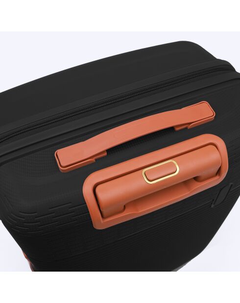 Set van 3 Premium koffers met 4 dubbele wielen Courcelles zwart - 55/65/75 cm