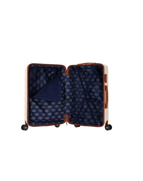 Valise format long séjour 4 doubles roues Prado crème - 75 cm