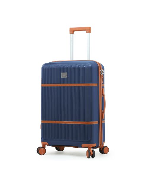 Valise format long séjour Premium 4 doubles roues Malesherbes marine - 75 cm