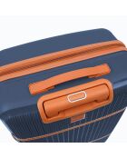 Valise format long séjour Premium 4 doubles roues Malesherbes marine - 75 cm