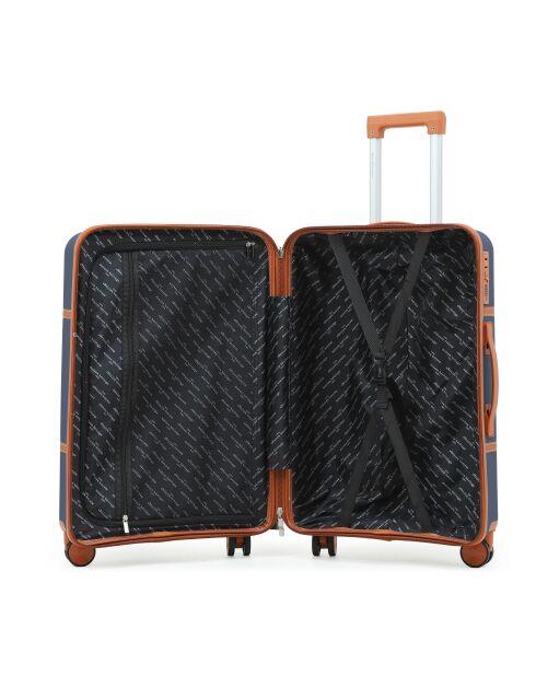 Valise format long séjour Premium 4 doubles roues Malesherbes marine - 75 cm