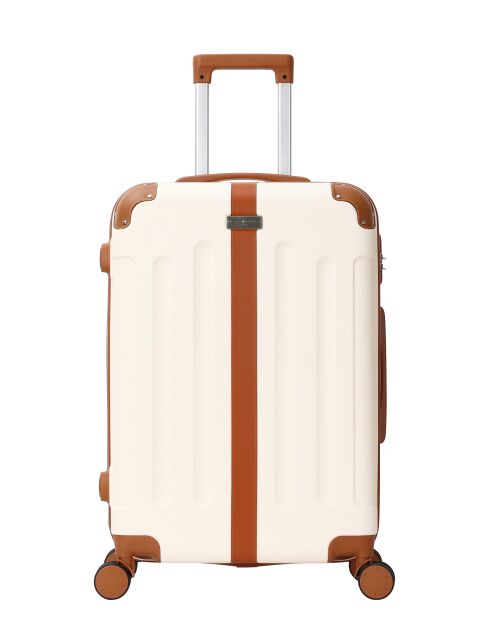 Valise format long séjour 4 doubles roues Tuileries crème - 75 cm