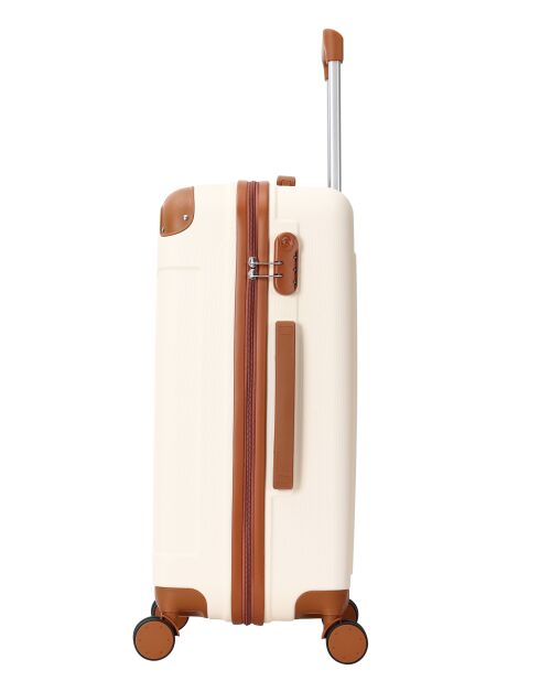 Valise format long séjour 4 doubles roues Tuileries crème - 75 cm