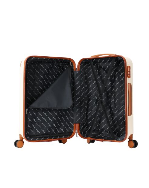 Valise format long séjour 4 doubles roues Tuileries crème - 75 cm