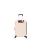 Valise moyen séjour 4 doubles roues Cassis crème - 65 cm