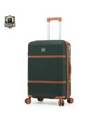 Valise cabine Premium 4 doubles roues Malesherbes vert foncé - 55 cm