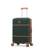 Valise cabine Premium 4 doubles roues Malesherbes vert foncé - 55 cm