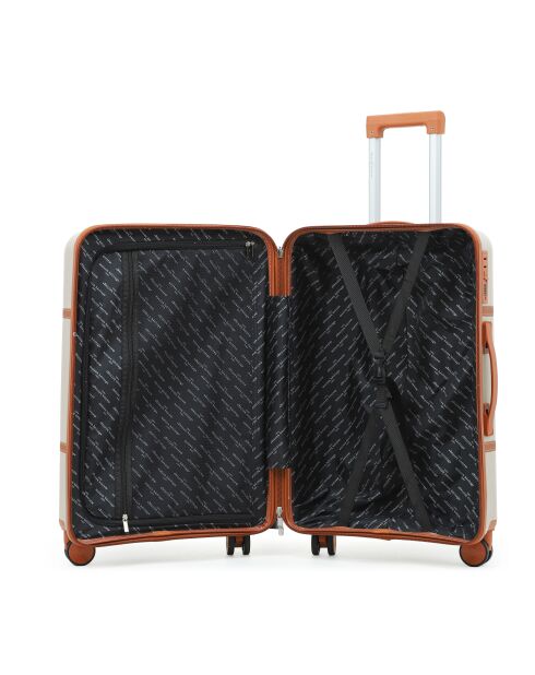 Set van 3 Premium koffers met 4 dubbele wielen Malesherbs cream - 55/65/75 cm