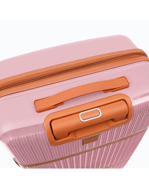 Valise format long séjour Premium 4 doubles roues Malesherbes rose doré - 75 cm