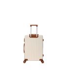 Valise cabine 4 doubles roues Glenn crème - 55 cm