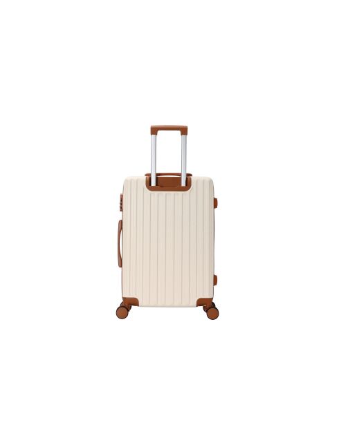 Valise cabine 4 doubles roues Glenn crème - 55 cm