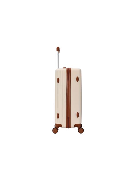 Valise cabine 4 doubles roues Glenn crème - 55 cm