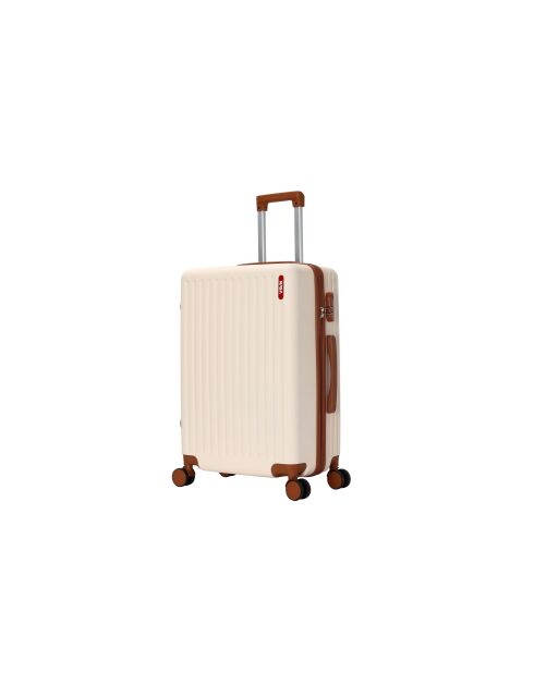 Valise cabine 4 doubles roues Glenn crème - 55 cm