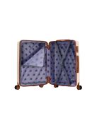 Valise cabine 4 doubles roues Glenn crème - 55 cm