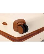 Valise cabine 4 doubles roues Glenn crème - 55 cm