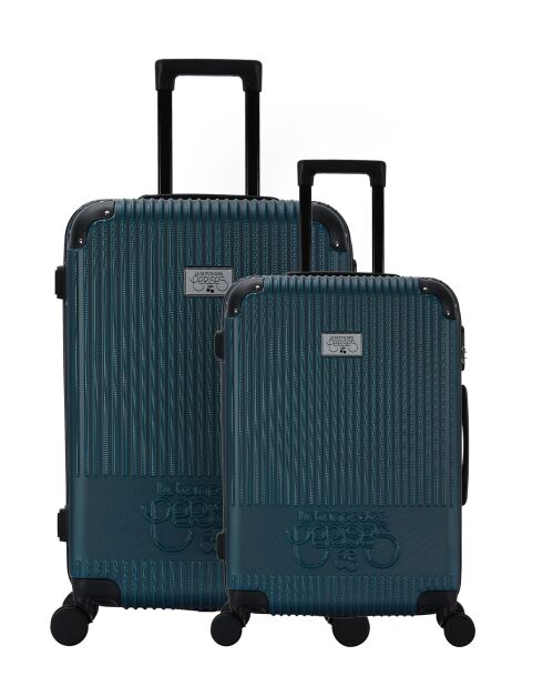 Set aus 2 Koffern für mittlere und lange Aufenthalte, 4 Doppelrollen, Orika, 65/75 cm, Indigoblau