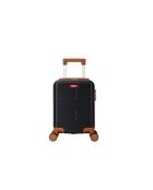 Preiswerter Kabinenkoffer Starliner mit 4 Doppelrollen, Schwarz, 40 cm