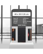 Preiswerter Kabinenkoffer Starliner mit 4 Doppelrollen, Schwarz, 40 cm
