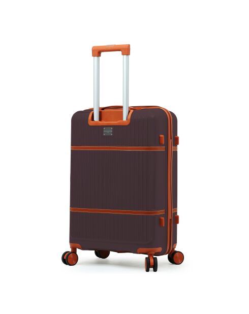 Hochwertiger Koffer für mittlere Aufenthalte, 4 Doppelrollen, Malesherbs, Pflaume, 65 cm