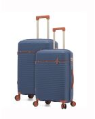 Set aus 2 Premium-Koffern mit 4 Doppelrollen für mittlere und lange Aufenthalte Courcelles Marine — 65/75 cm