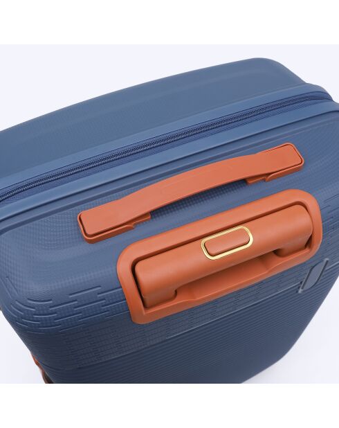 Set van 2 Premium koffers met 4 dubbele wielen voor medium en lang verblijf Courcelles marine - 65/75 cm