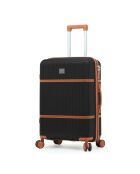 Valise cabine Premium 4 doubles roues Malesherbes noir - 55 cm