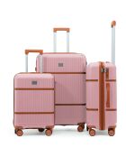 Set mit 3 Premium-Koffern 4 Doppelrollen Malesherbs Roségold - 55/65/75 cm