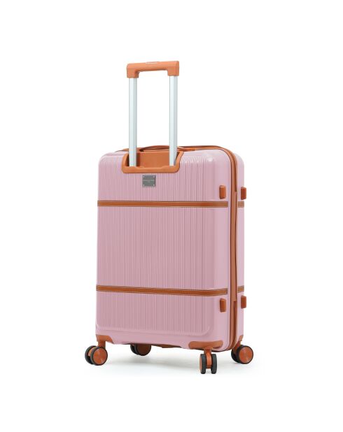 Set van 3 Premium koffers met 4 dubbele wielen Malesherbs roségoud - 55/65/75 cm