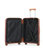 Set mit 3 Premium-Koffern 4 Doppelrollen Malesherbs Roségold - 55/65/75 cm
