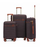 Set mit 3 Premium-Koffern mit 4 Doppelrollen Courcelles Pflaume - 55/65/75 cm