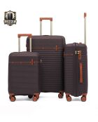 Set mit 3 Premium-Koffern mit 4 Doppelrollen Courcelles Pflaume - 55/65/75 cm