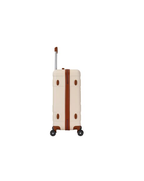 Valise moyen séjour 4 doubles roues Capucine crème - 65 cm