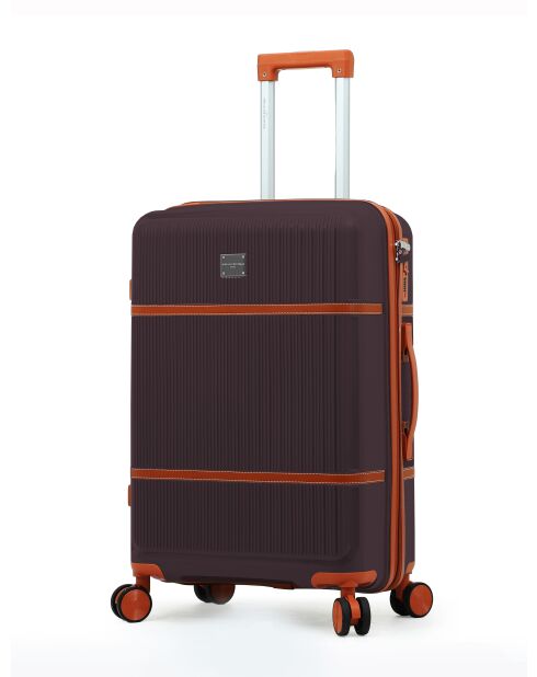 Valise format long séjour Premium 4 doubles roues Malesherbes prune - 75 cm