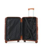 Hochwertiger Malesherbs-Reisekoffer mit 4 Doppelrollen, pflaumenfarben, 75 cm