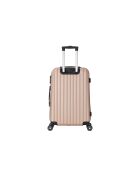 Valise cabine 4 doubles roues Bari champagne - 55 cm