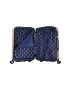 Valise cabine 4 doubles roues Bari champagne - 55 cm