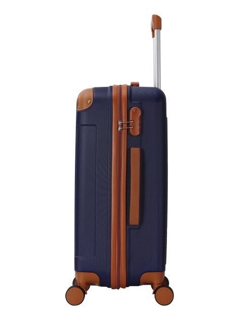 Tuileries Marine Mittelklasse-Koffer mit 4 Doppelrollen, 65 cm