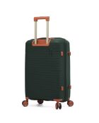 Valise cabine Premium 4 doubles roues Courcelles vert foncé - 55 cm