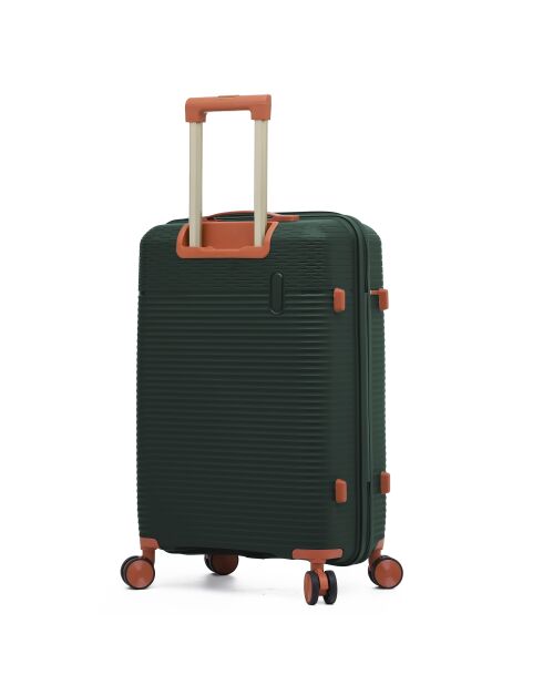 Valise cabine Premium 4 doubles roues Courcelles vert foncé - 55 cm