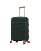 Set van 2 koffers met cabine en lang verblijf Premium 4 dubbele wielen Courcelles donkergroen - 55/75 cm