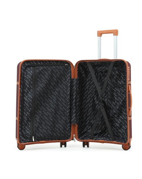 Valise cabine Premium 4 doubles roues Malesherbes prune - 55 cm