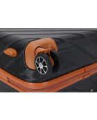 Set van 2 koffers met cabine en medium verblijf, 4 dubbele wielen, Prado, zwart - 55/65 cm