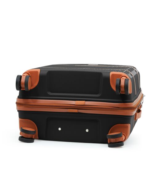 Set van 2 koffers met cabine en medium verblijf Premium 4 dubbele wielen Malesherbs zwart - 55/65 cm