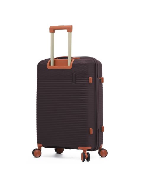 Set van 2 koffers cabine en medium stay Premium 4 dubbele wielen Courcelles plum - 55/65 cm