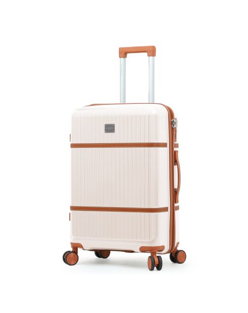 Set van 2 koffers met cabine en medium verblijf Premium 4 dubbele wielen Malesherbs cream - 55/65 cm