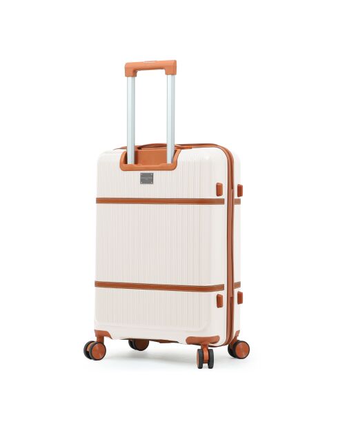 Set van 2 koffers met cabine en medium verblijf Premium 4 dubbele wielen Malesherbs cream - 55/65 cm