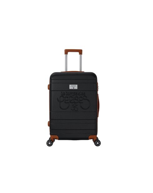 Mittelgroßer Reisekoffer mit 4 Doppelrollen Capucine Noir - 65 cm