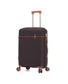 Valise cabine Premium 4 doubles roues Courcelles prune - 55 cm